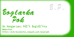 boglarka pok business card